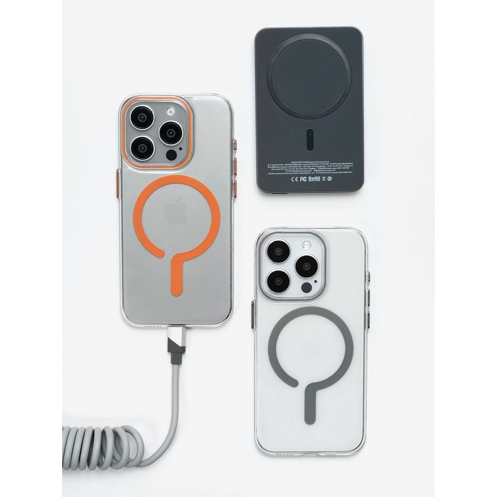 Capa Acrílica Transparente para iPhone 12 13 14 15 16 com MagSafe Proteção De Qualidade
