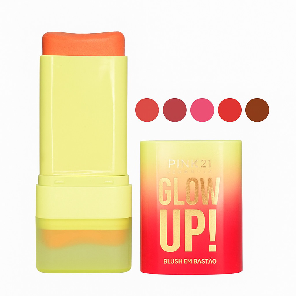 Blush Stick Pink 21 Glow Up Modelo CS5716 2 em - Maquiagem Cremosa