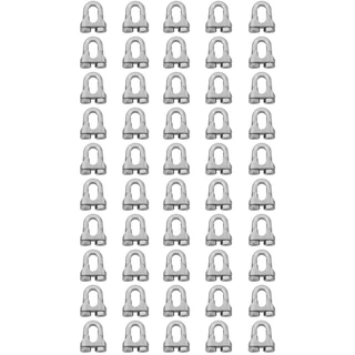 Kit Clips Grampo Para Cabo de Aço 3/16'' 1,0002 (Com 50 Unidades) - Nord 