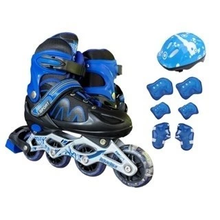 Patins Inline Roller Ajustavel Semi Profissional + Led Tam. 28-32 / 33-36 / 37-40 + KIT PROTEÇÃO