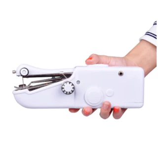 Mini Maquina de Costura Portátil a Pilha Couro Lã Jeans Manual de Mão