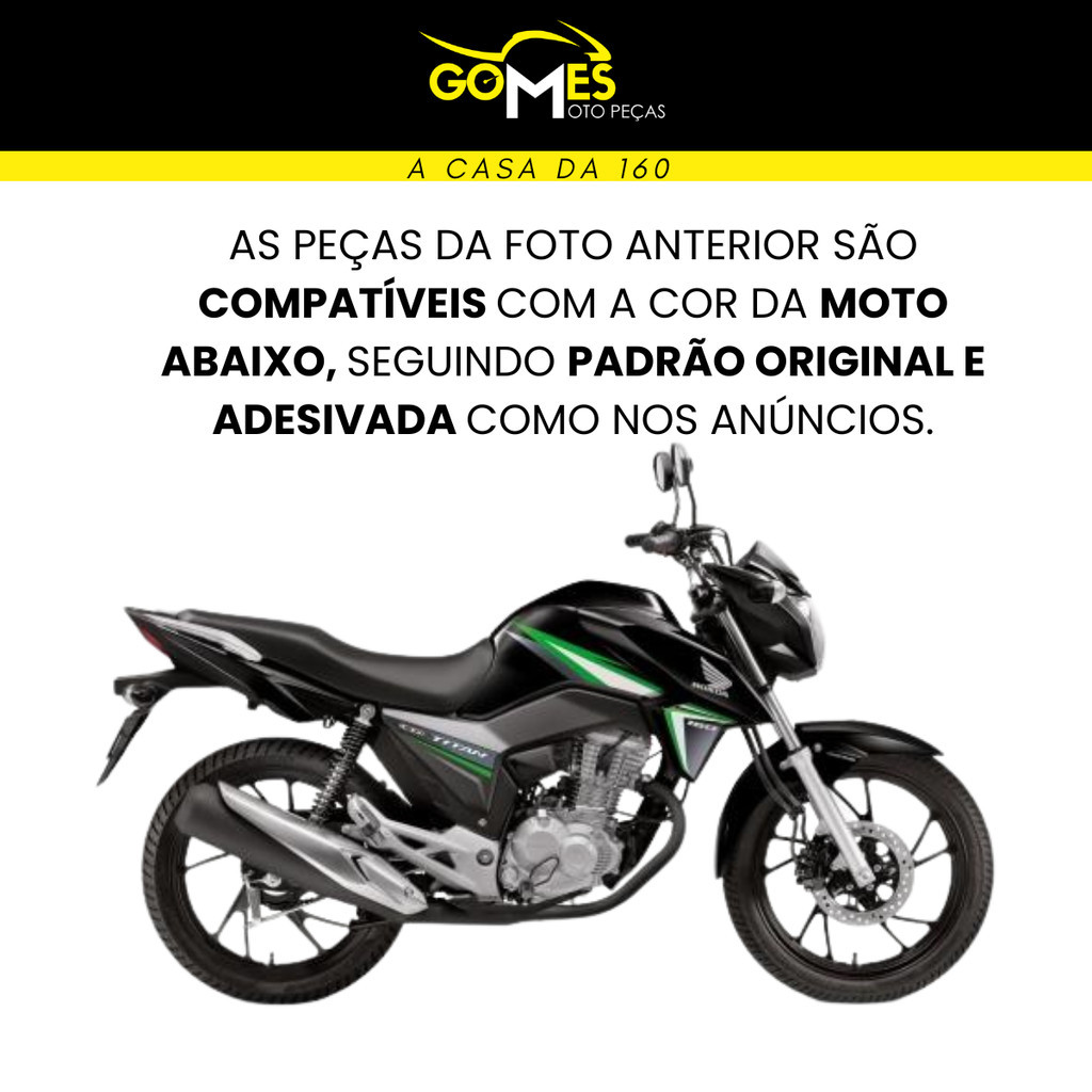 Kit Carenagem Titan 160 Preta 2017 Completo Novo