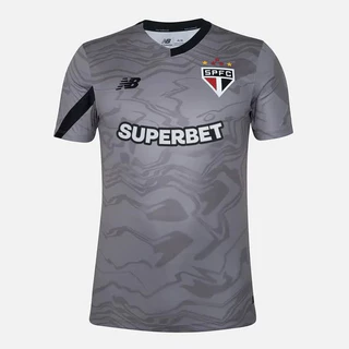 A PRONTA ENTREGA Nova Camisa São Paulo Goleiro Cinza 24/25 SPFC Grafite Nova Camiseta Casa Versão Torcedor Masculina