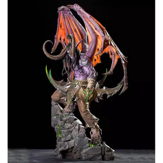 Modelo De Estátua Do World of Warcraft Illidan Stormrage Figure Com Luz Led