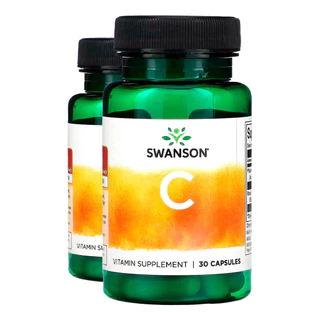 Kit 2x Vitamina C-1000 e Rosa Mosqueta Swanson 30Caps Importado/Made in Usa