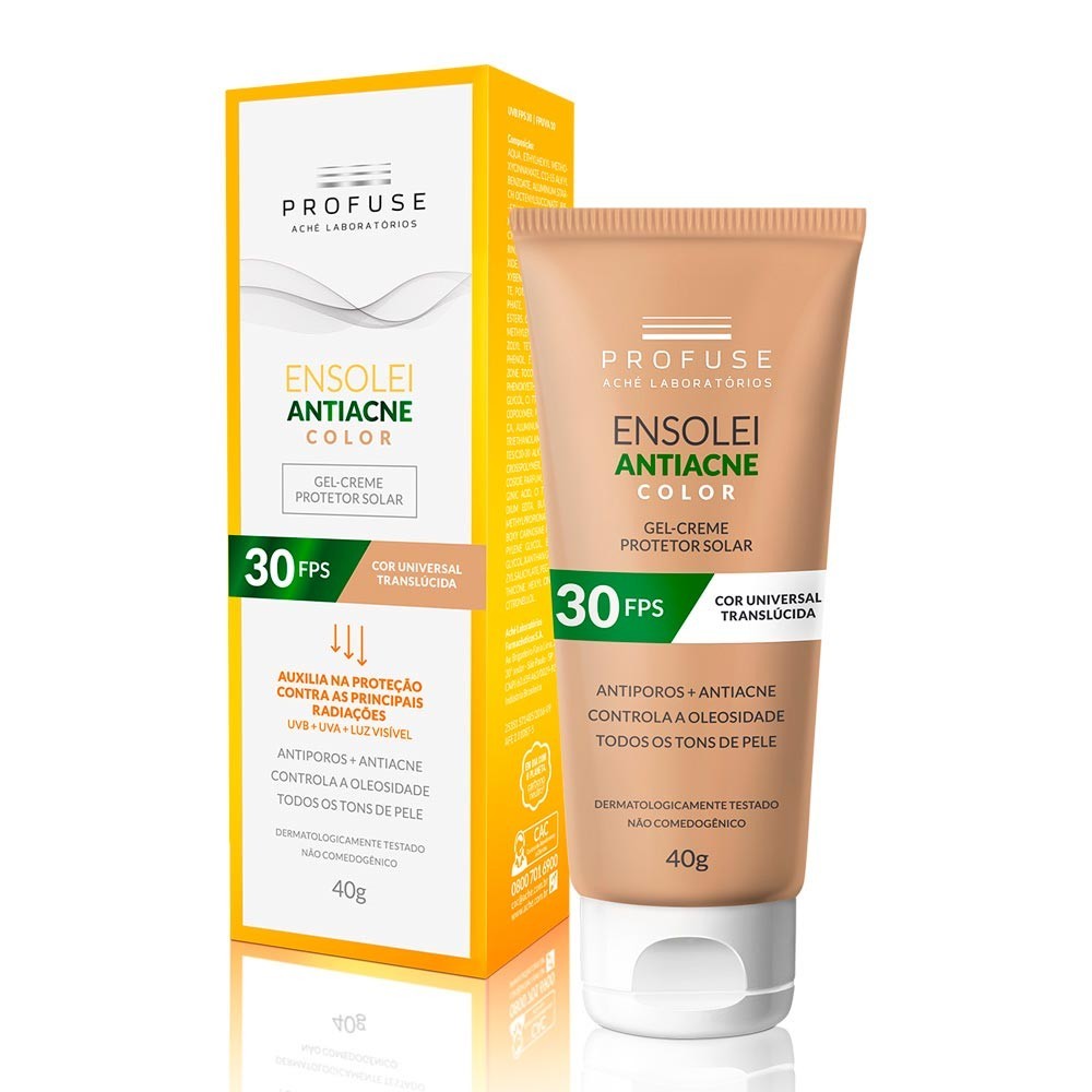 Profuse Ensolei Antiacne Color FPS 30 - Protetor Solar Facial 40g