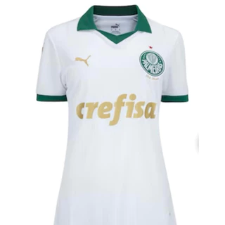 Camisa Camiseta Baby Look do Time do Palmeiras Branco 24/24 Apronta Entrega + Envio Imediato