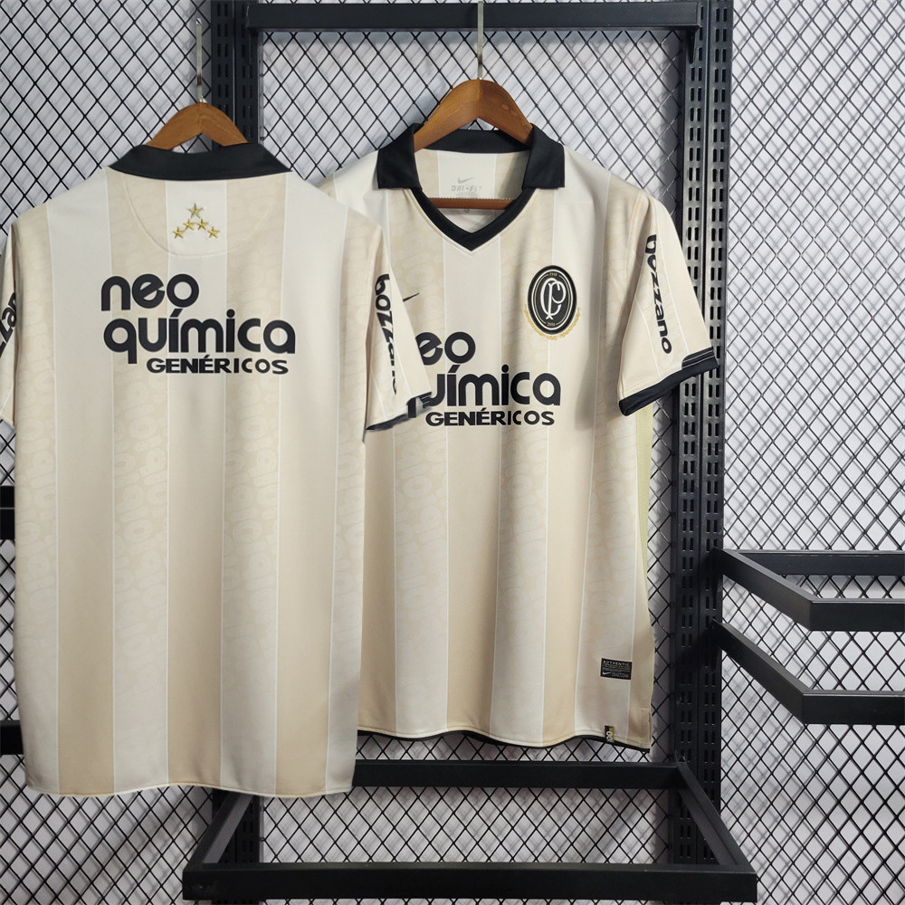 Camisa de Futebol Retro 2010 C-S 100o Aniversário da Camiseta de Manga Curta Masculina