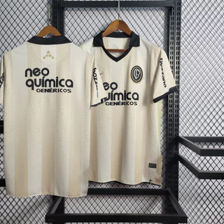 Camisa de Futebol Retro 2010 C-S 100o Aniversário da Camiseta de Manga Curta Masculina