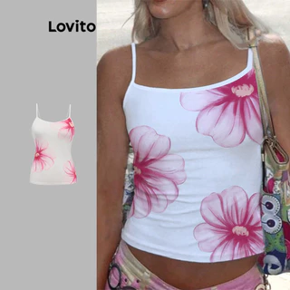 Lovito Regata Boho Floral Flores para Mulheres LBL16174