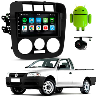 Kit Central Multimidia Android 7 Pol Saveiro G4 2006 2007 2008 2009 2010