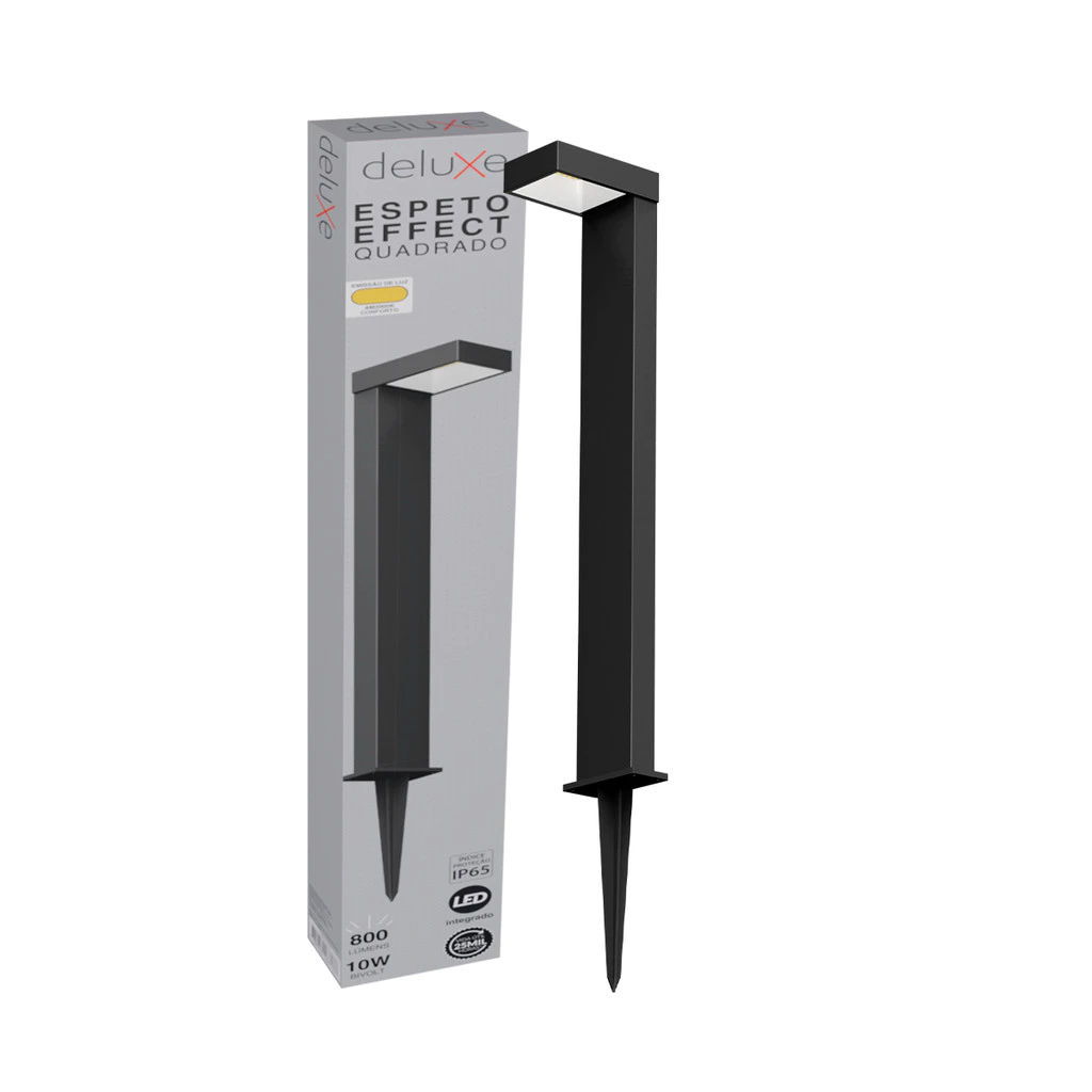 Espeto de Jardim Led 10w 3000K Effect Square Ip65 Deluxe