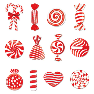 Fersty 24 Pçs Conjunto De Ornamento De Doces De Natal Decorações Pirulito Pendurado Ornamentos Com Corda