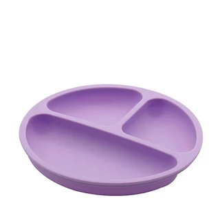 Prato com 3 Divisórias MIMI Lilás 20Cm Silicone em Oferta na Shopee
