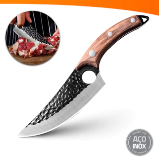 Faca Artesanal Desossa Aço Inox Churraso Cozinha Com Bainha 6''