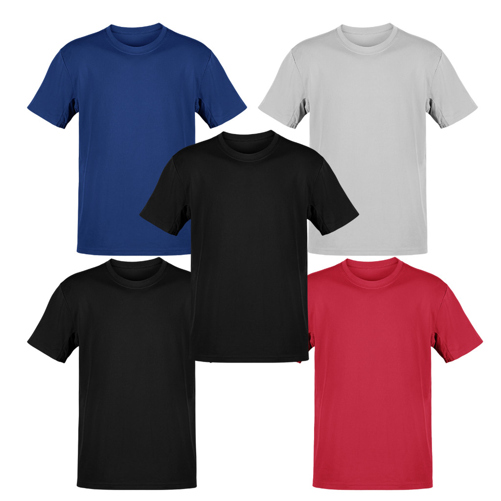 Kit 5 Camisetas Dry Fit Masculina - Casual - Treino - Academia - Esportes - Exercícios - Corrida