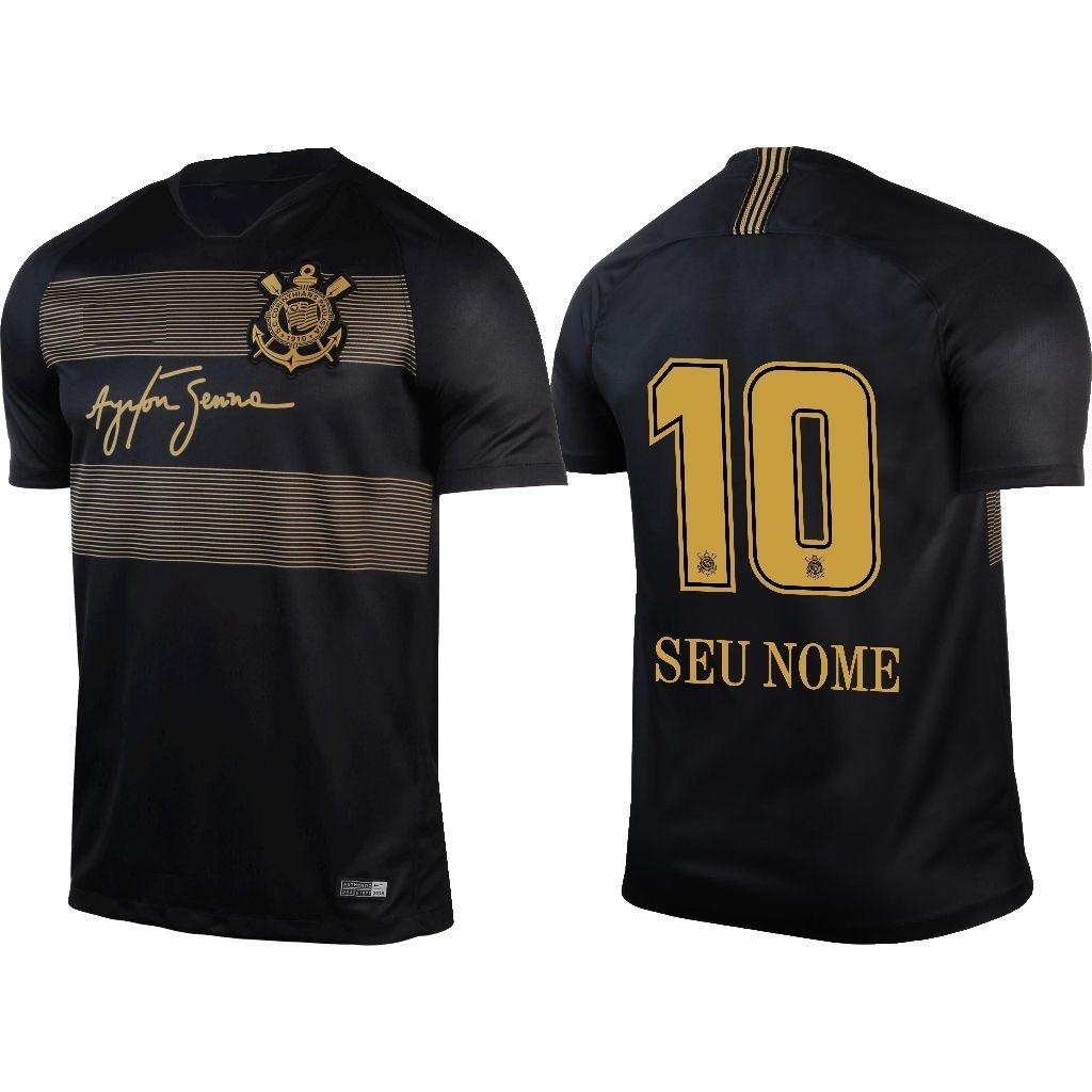 Camisa away Timão Ayrton Senna 2019 Personalizada Nome e Numero Versão Jogador