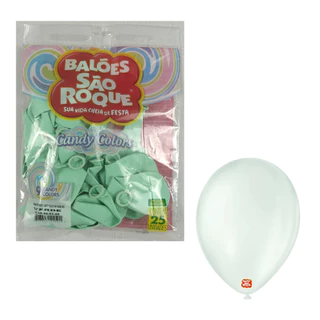 Balões 09 Candy Colors 25un Bexigas Verde 108560325 - São Roque