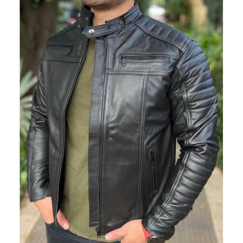 Jaqueta de Couro Legítimo Masculina