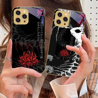 Tokyo Ghoul (1) Para IPhone 16 Pro Max 15 P ro 14 13 Plus 12 Mini 11Pro XS XR Capa De Telefone De Vidro Temperado Revest
