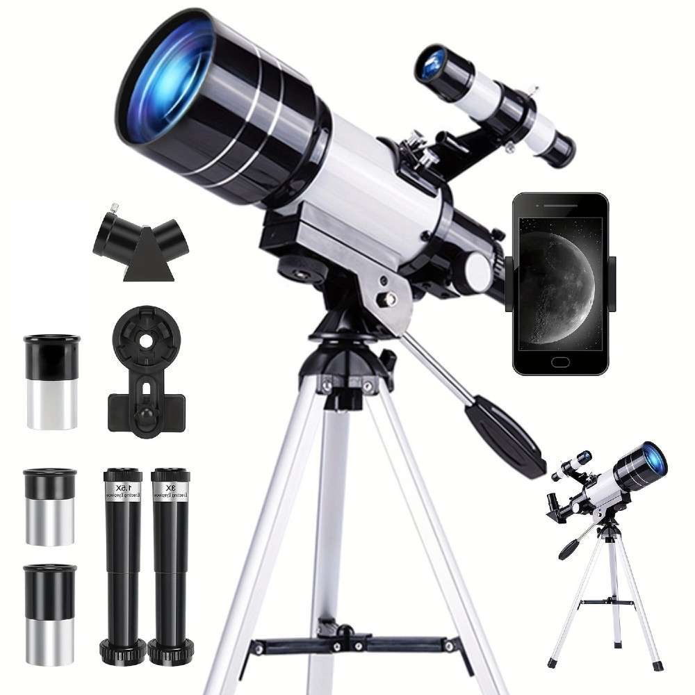 Telescopio Astronomico Profissional Tripé Ajustável 300mm – Observação Celeste Lua e Céu Noturno