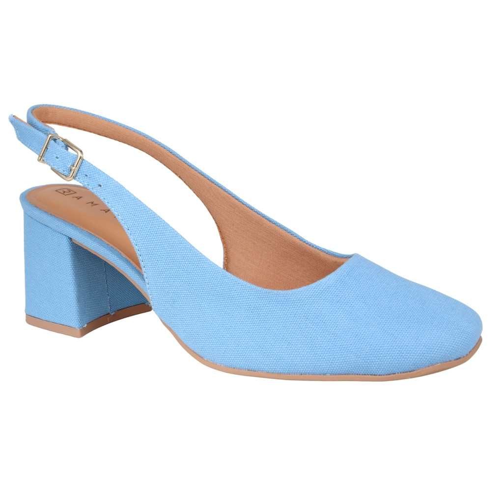 Meia Pata Scarpin Ramarim Salto Baixo Sandália Meia Pata Ramarim