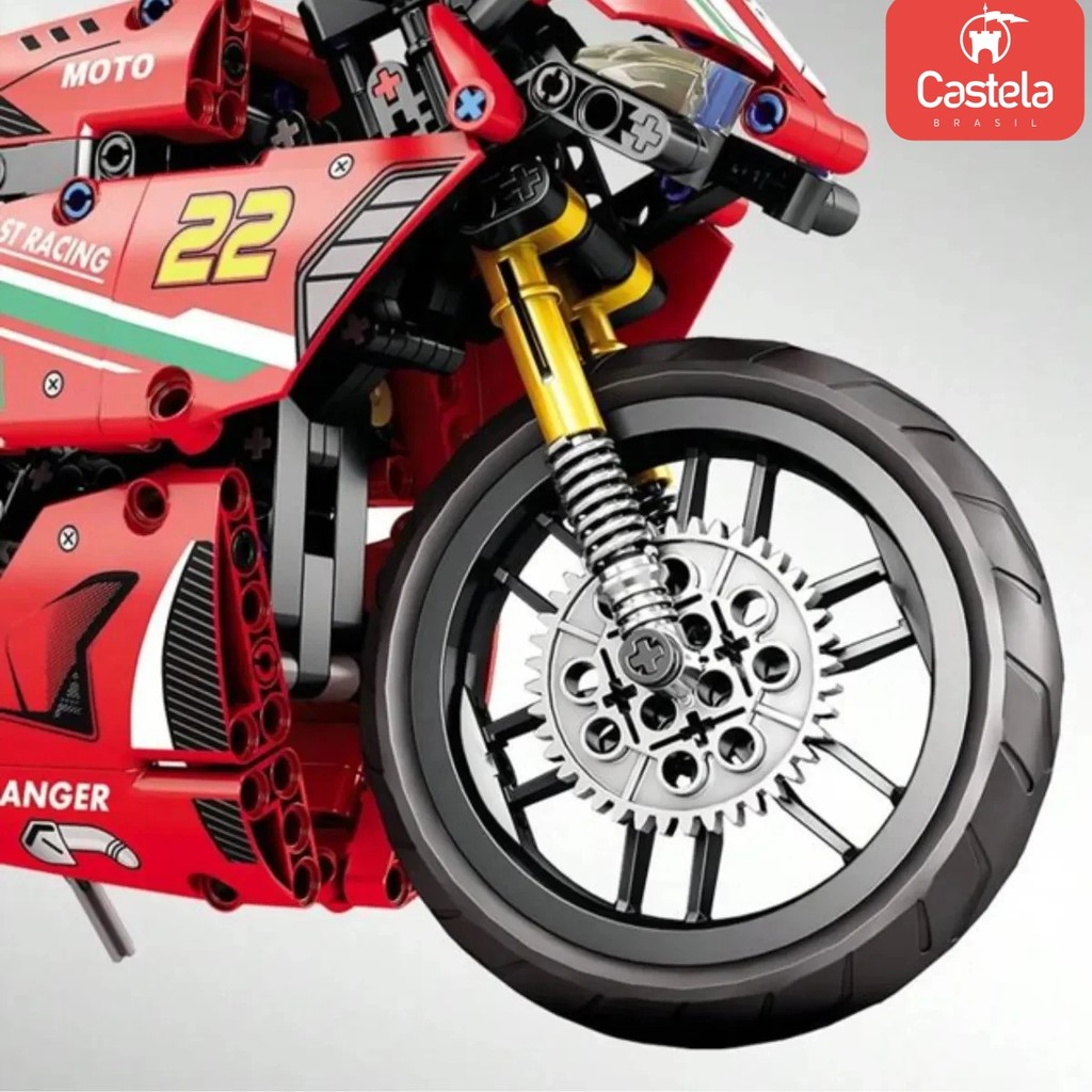 Moto Esportiva Blocos de Montar Motorcycle 470 Peças CBS0109