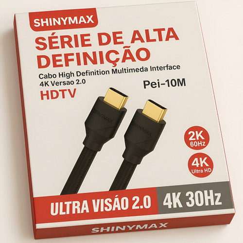 Cabo Hdmi 4k 2.0 10m Alta Definição Peining 30hz Tv Pc Game