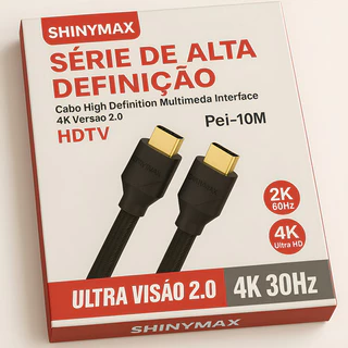 Cabo Hdmi 4k 2.0 10m Alta Definição Peining 30hz Tv Pc Game