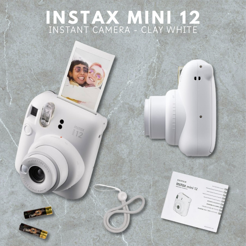 Fujifilm Instax Mini 12 Instant Camera - Clay White, Japan Diary ...