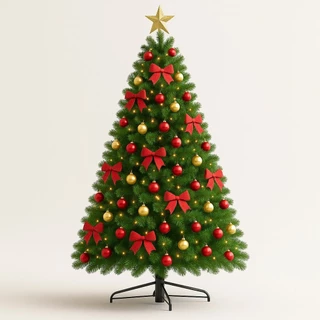 Árvore de Natal Luxo 1,80m Pinheiro Verde Tradicional 320 Galhos Encorpados Decoração para Casa Loja e Eventos