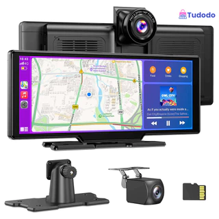 Sistema Automotivo 10.26 Polegadas: Gravador de Viagem, Multimídia, Apple Carplay & Android Auto, Câmera Dupla em Oferta na Shopee
