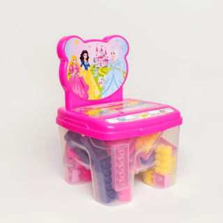 Cadeira Infantil GGB com 24 Blocos Princesas Brinquedo educativo e funcional!