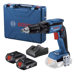 Parafusadeira Drywall GTB 185-LI Bosch Brushless 18V com 2 Baterias Carregador e Maleta