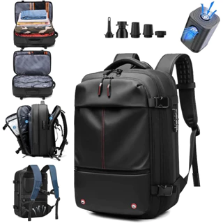 Airback Mochila De Compressão A Vácuo com Bomba De Vácuo Expansível Mochila De Viagem para Homens Mulheres Airline Aprovado Business Bag 60L