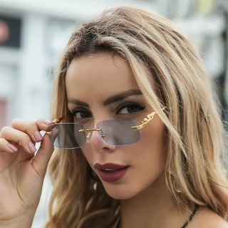 Sombra De Moda Rectangular Sem Aro Para Mulheres Homens
