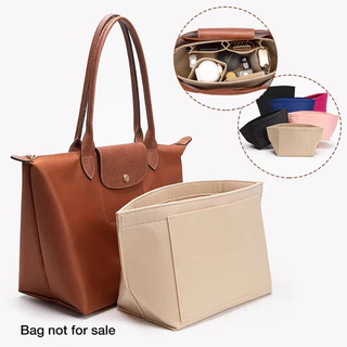 Organizador Portátil De Bolsas De Feltro Para Longchamp le pliage Forro Suporte Maquiagem Viagem 3 Tamanhos