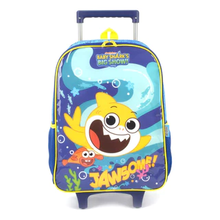 Mochila De Rodinhas Escolar Menino Baby Shark Luxcel em Oferta na Shopee