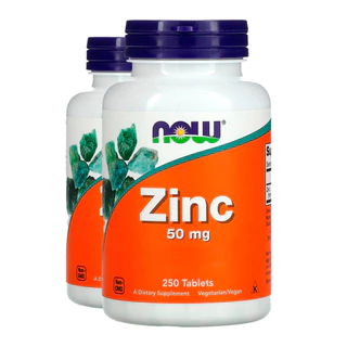 Kit 2x Zinco Gluconato 50mg Now Foods 250 Tablets Importado/Made in Usa