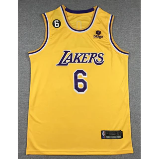 【 4 styles 】 2023 nba Camisa Los Angeles Lakers No . 6 James Amarela De Basquete