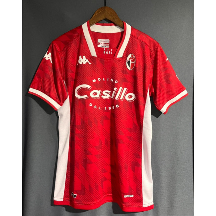 23-24 Bari Away Vermelho Tailândia Camisa de Futebol Esportes Top mangas curtas