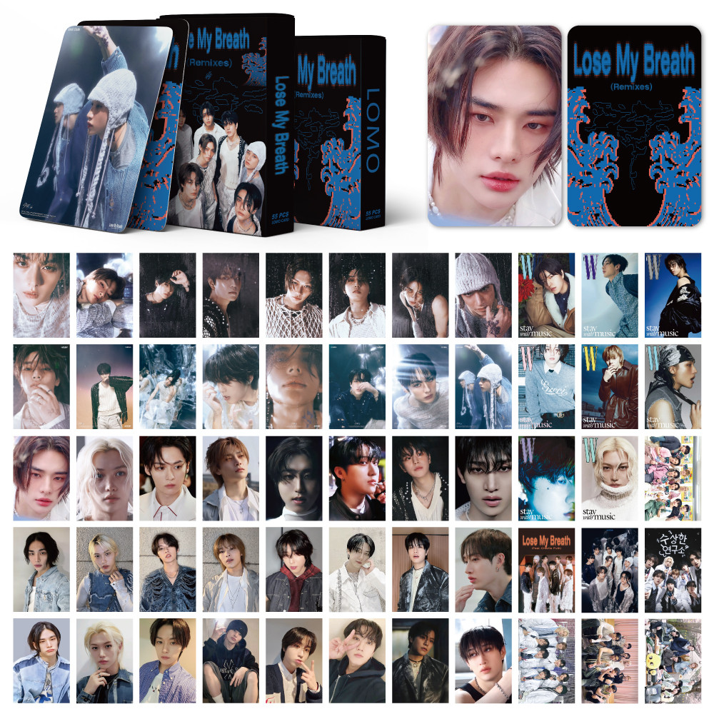 55pcs STRAY KIDS SKZ HOP Lomo Cartões ATE Perder My Breath Magic