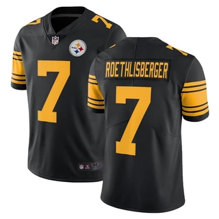 Novo Terno De Futebol Masculino Da NFL Steelers # 7 Camisa Bordada De Lenda De Segunda Geração Roethlisberger
