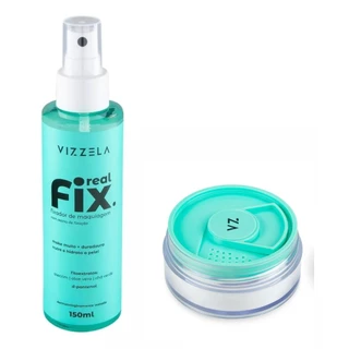 Fixador de Maquiagem Real Fix Spray + Pó Fixador HD Powder