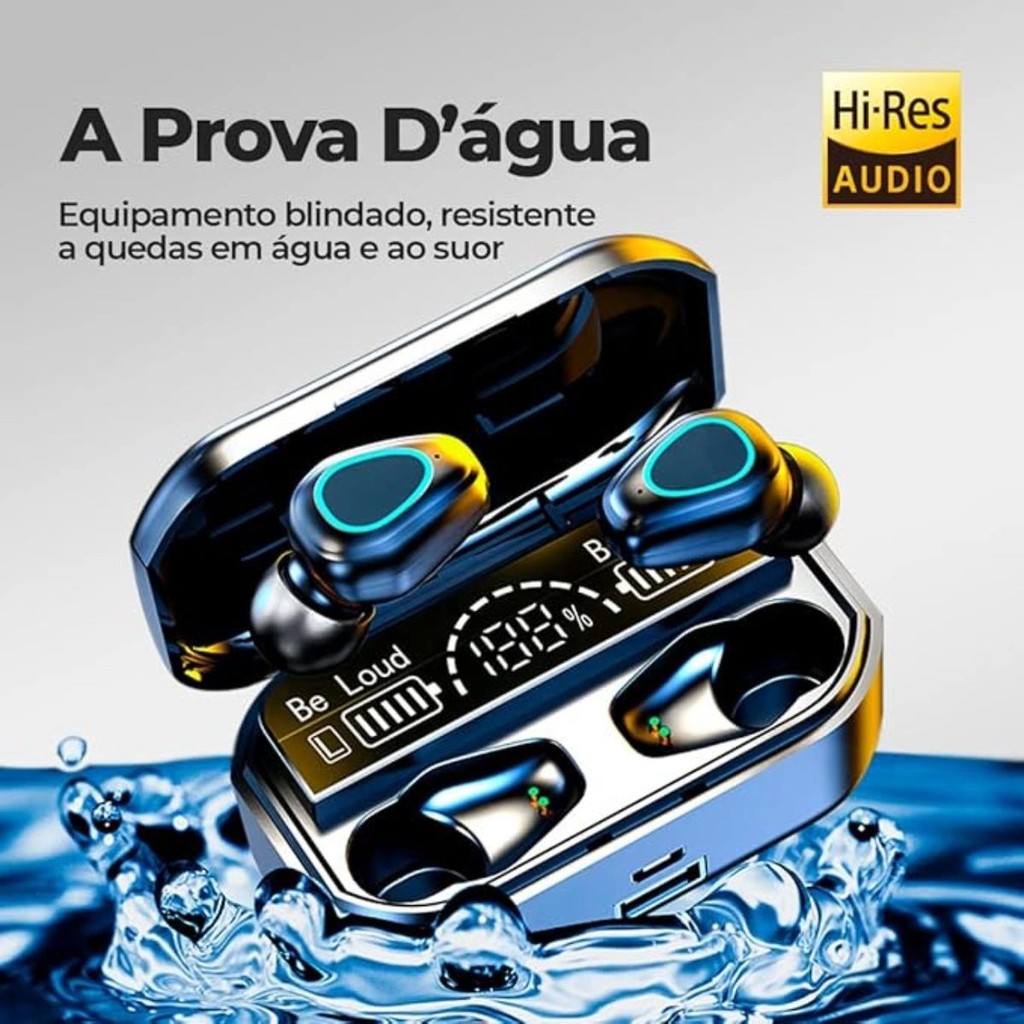 Fone Bluetooth 5.1 TWS M10 Sem Fio Bluetooth com Redução Ruido a Prova ...