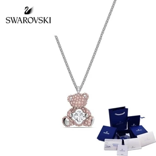 Swarovski original 100% Teddy Teddy Bear colar mulheres colar cadeia colar mulheres não-fade colar de aniversário presente de prata esterlina colar pingente moissanite colar PRRZ
