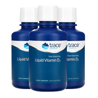 Kit 3x Trace Minerals Vitamina D3 líquida 473 ml Importado /Made in Usa