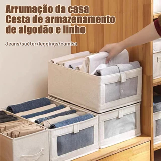 Organizador De Guarda-Roupa Caixa De Armazenamento De Roupas Arrumados Grade Para Íntimas E Calças