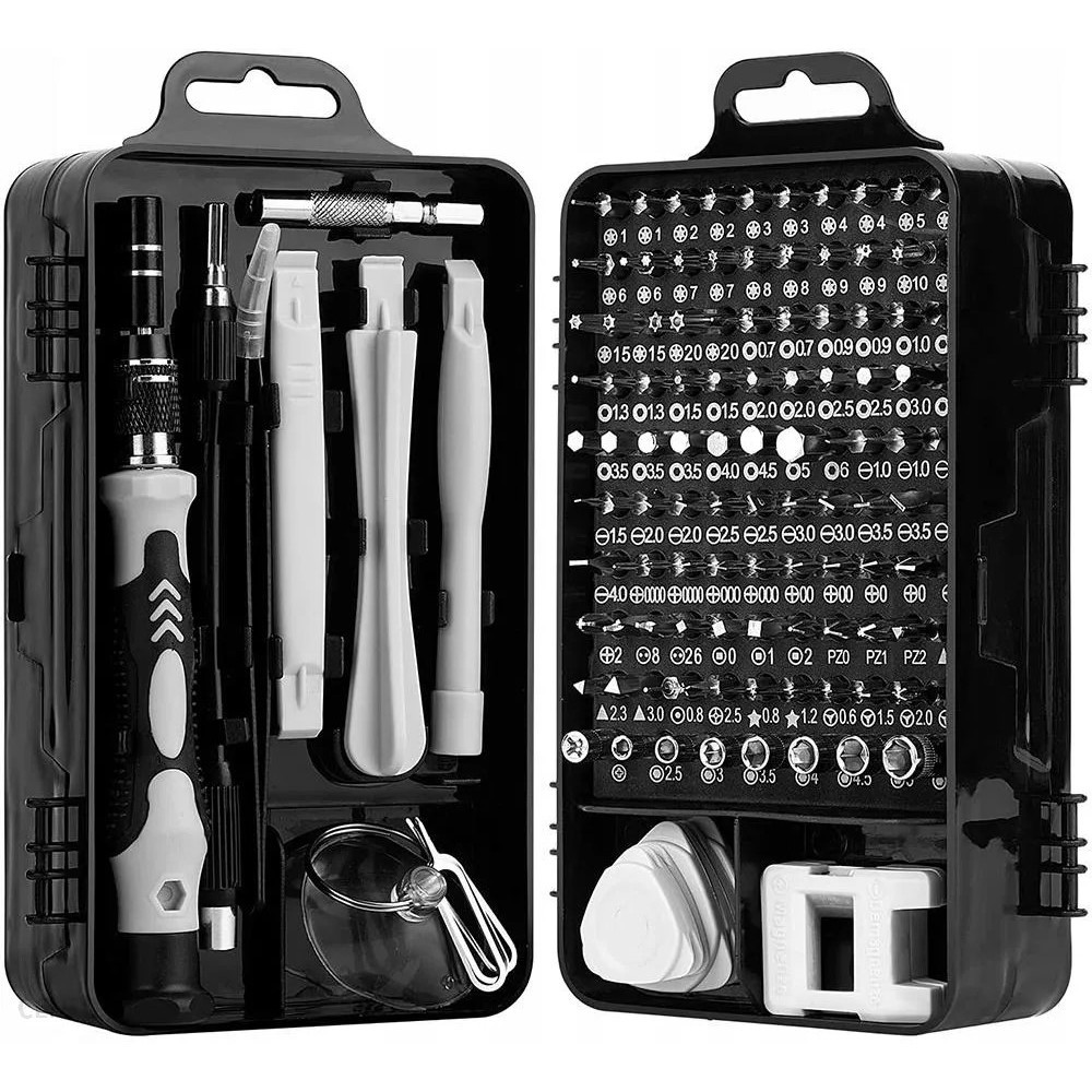 Kit Jogo de Ferramentas Com 115 Chaves Peças Para Manutenção Reparacao celular tablet multiuso