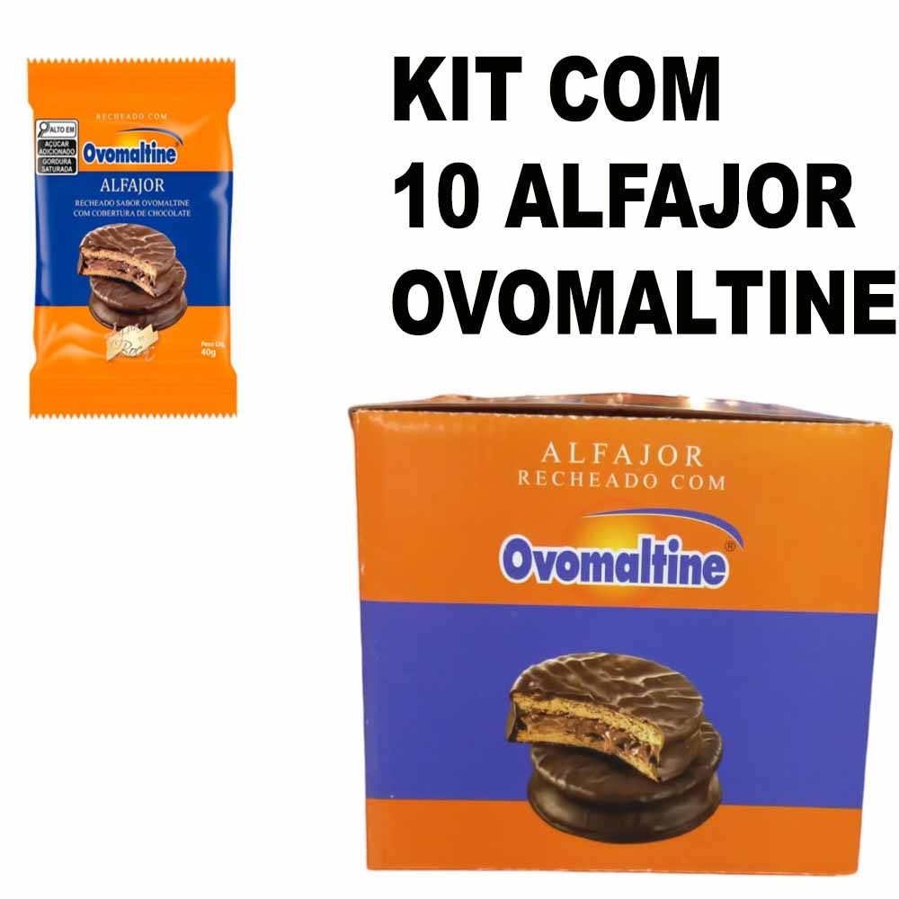 Kit Com 10 Alfajor Ovomaltine 40g Agua Na Boca